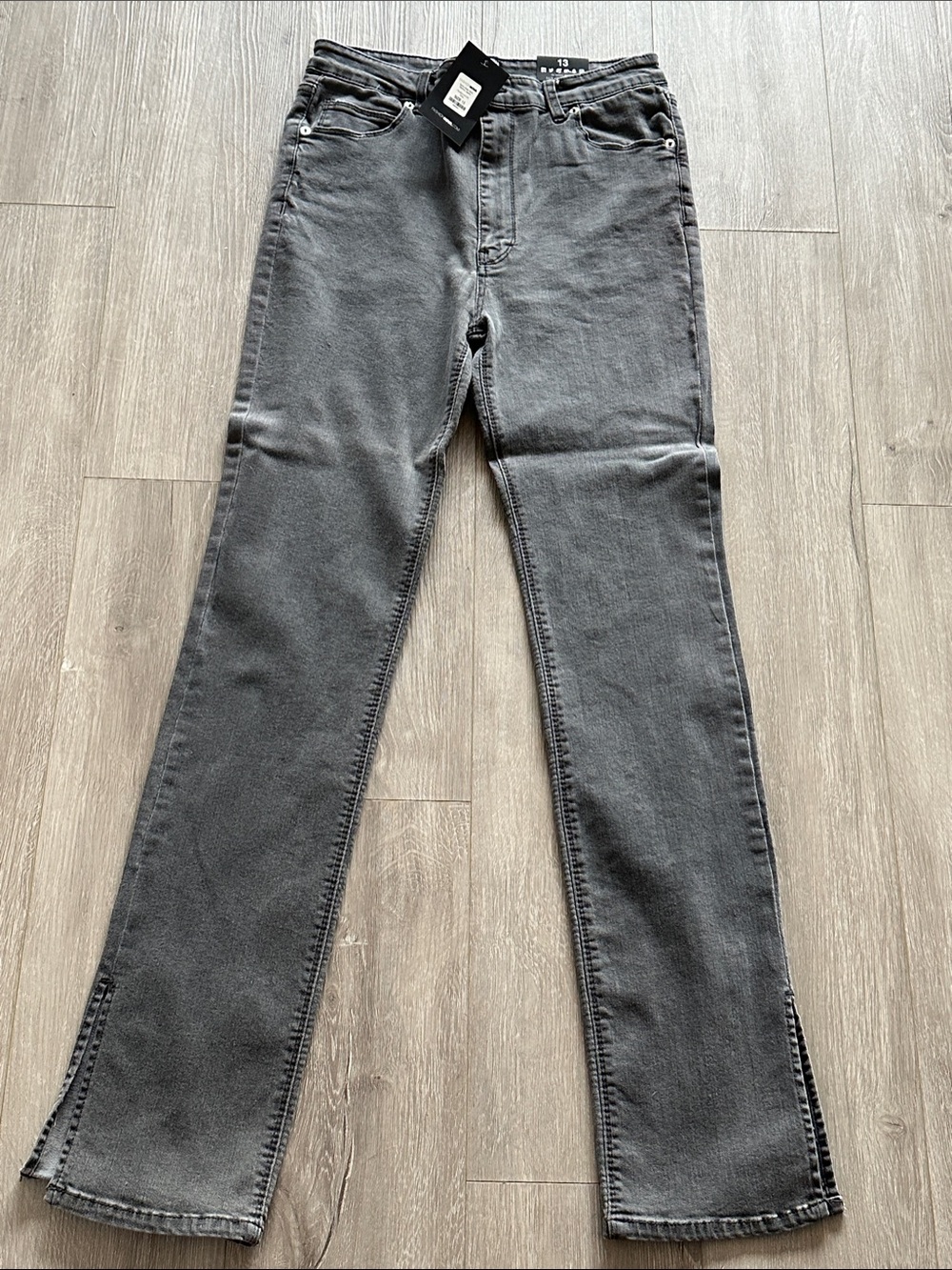 Fashion Nova Women's Straight Leg Jeans - Charcoal Gray Women’s size